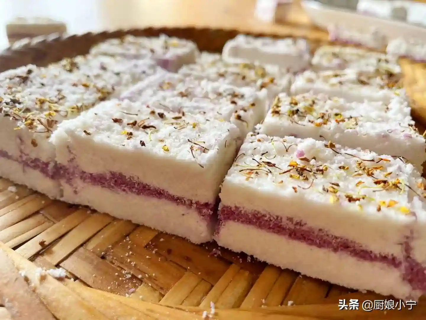 李子柒同款桂花米糕，自己在家就能做，详细配方分享
